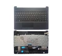 QMLQRGKF Clavier d'ordinateur Portable américain Compatible avec 15-DW 15S-du 15S-DY TPN-C139 250 G8 avec Une Couverture supérieure de Palmrest Noir(Black US Type 4)