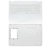 QMLQRGKF Clavier d'ordinateur Portable avec boîtier supérieur et inférieur de Palmrest Compatible avec NP300E5K NP300E5L NP3500EM 300E5L 3500EL(US and D)