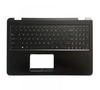 QMLQRGKF Clavier d'ordinateur Portable rétro-éclairé avec Couvercle supérieur Palmrest Compatible avec Q553 Q553U Q553UB Modèles de 90NB0AZ1-R31US0 0KN0-SR3US13