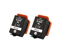 QMLQRGKF Lot de 5 Cartouches d'encre 202XL T02G1 T02H1, compatibles avec diverses imprimantes, Dont XP6000 XP6005 XP6100 XP6105(2PCS Black)