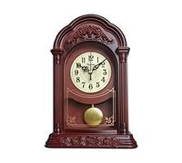 QMMD Horloge à Pendule, horloges de cheminée Antiques, Horloge de cheminée à Piles avec Pendule oscillant, utilisée pour Le Salon, la Salle à Manger, Le Bureau, la Maison