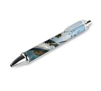 QMNBTES 1 lot de stylos à bille rétractables noirs pour une écriture lisse, pointe fine de 0,5 mm, rechargeable, encre gel flottante, encre gel flottante, prise en main confortable pour journal intime
