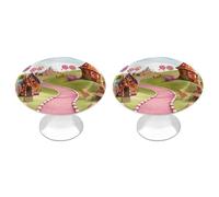 QMNBTES Candy Land Lot de 2 boutons de placard vintage en acier inoxydable pour commode, tiroir, salle de bain, porte de placard