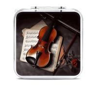 QMNBTES Étui de rangement pour partitions de violon, 12 jeux et 2 emplacements pour cartes Micro SD, étui de transport de voyage, rangement portable pour cartes de jeux, coque rigide, fermeture à