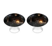 QMNBTES Grim Reaper - Lot de 2 boutons de placard vintage en acier inoxydable pour commode, tiroir, salle de bain, porte de placard
