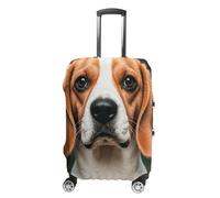 QMNBTES Housse de bagage à main Beagle Dog pour bagages, approuvée par la TSA - Housse de protection élastique anti-rayures et lavable - Convient aux valises de 48,3 à 76,2 cm, Blanc, S, Moderne.