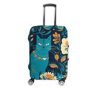 QMNBTES Housse de bagage à main Cat in the Wild pour bagages, approuvée par la TSA - Housse de protection élastique anti-rayures et lavable - Convient aux valises de 48,3 à 76,2 cm, Blanc, S, Moderne.