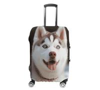 QMNBTES Housse de bagage à main Husky Piquant Dog pour bagages, approuvée par la TSA, housse de protection élastique anti-rayures, lavable, convient aux valises de 48,3 à 76,2 cm - XL