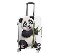 QMNBTES Housse de bagage à main motif panda coquin, housse de protection pour bagages de voyage approuvée par la TSA - Protection élastique anti-rayures et lavable - Convient aux valises de 48,3 à