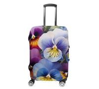 QMNBTES Housse de bagage à main Pansy Perfection pour bagages, approuvée par la TSA - Housse de protection élastique anti-rayures et lavable - Convient aux valises de 48 à 76,2 cm - XL