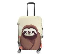 QMNBTES Housse de bagage à main You Are Awesome Paresseux pour bagages approuvée par la TSA Housse de protection élastique anti-rayures lavable Convient aux valises de 48,3 à 76,2 cm, Blanc, S