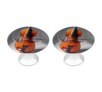 QMNBTES Lot de 2 boutons d'armoire de cuisine en forme de violoncelle en acier inoxydable - Poignées décoratives vintage pour commode/tiroirs/salle de bain/porte de placard/porte à deux volets