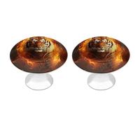 QMNBTES Lot de 2 boutons d'armoire vintage en acier inoxydable pour commode, tiroir, salle de bain, porte de placard, porte à deux volets