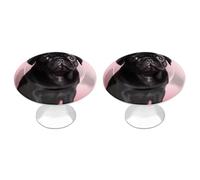 QMNBTES Lot de 2 boutons d'armoire vintage en acier inoxydable pour commode, tiroir, salle de bain, porte de placard
