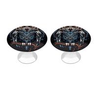 QMNBTES Lot de 2 boutons de placard vintage en acier inoxydable pour commode, tiroir, salle de bain, porte de placard