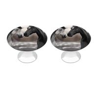 QMNBTES Lot de 2 boutons de placard vintage en acier inoxydable pour commode, tiroir, salle de bain, porte de placard, porte pliante