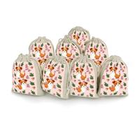 QMNBTES Lot de 8 sacs cadeaux en mousseline avec cordon de serrage pour chien de petite taille