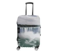 QMNBTES Niagara Falls Housse de bagage à main pour bagages, approuvée par la TSA - Housse de protection élastique anti-rayures et lavable - Convient aux valises de 48 à 76,2 cm - M