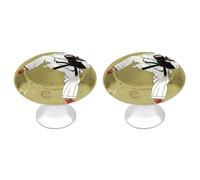 QMNBTES Taekwondo Lot de 2 boutons de placard vintage en acier inoxydable pour commode, tiroir, salle de bain, porte pliante