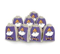 QMNBTES The Ghost of Skateboards Lot de 8 sacs cadeaux en mousseline avec cordon de serrage