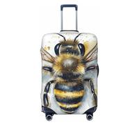 QMNEHJ Housse de bagage de voyage aquarelle abeille housse de protection élastique anti-rayures pour bagages de voyage housse imperméable pour valise de 45,7 à 81,3 cm, Noir , S
