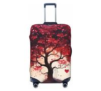 QMNEHJ Housse de bagage de voyage Love Tree - Housse de protection élastique anti-rayures - Étanche - Convient aux valises de 45,7 à 81,3 cm, Noir , L