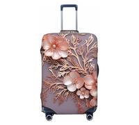 QMNEHJ Housse de bagage de voyage rose élégante décorative florale housse de protection élastique anti-rayures housse de bagage de voyage housse imperméable pour valise de 45,7 à 81,3 cm, Noir , M