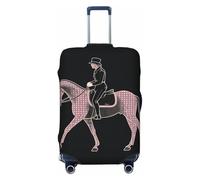 QMNEHJ Housse de protection élastique pour bagages de dressage et de dressage - Anti-rayures - Étanche - Convient aux valises de 45,7 à 81,3 cm, Noir , L