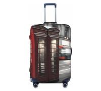 QMNEHJ Housse de protection pour bagage de voyage, cabine téléphonique, housse de protection élastique anti-rayures, housse de bagage de voyage, housse imperméable pour valises de 45,7 à 81,3 cm, Noir