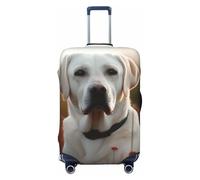 QMNEHJ Housse de protection pour bagage de voyage labrador blanc, élastique, anti-rayures, housse de bagage de voyage, housse imperméable pour valises de 45,7 à 81,3 cm, Noir , S