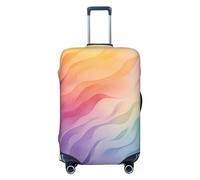 QMNEHJ Housse de protection pour bagages de voyage arc-en-ciel - Élastique - Anti-rayures - Étanche - Convient aux valises de 45,7 à 81,3 cm, Noir , S