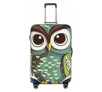 QMNEHJ Housse de protection pour bagages de voyage avec motif de chouette mignonne - Protection élastique anti-rayures - Étanche - Convient aux valises de 45,7 à 81,3 cm, Noir , M