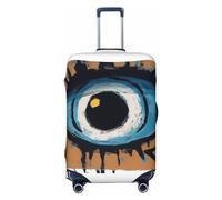 QMNEHJ Housse de protection pour bagages de voyage contre le mauvais œil - Élastique - Anti-rayures - Étanche - Convient aux valises de 45,7 à 81,3 cm, Noir , S