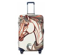 QMNEHJ Housse de protection pour bagages de voyage, motif Cupidon, flèche, cheval d'amour, housse de protection élastique anti-rayures, housse de bagage de voyage, housse imperméable pour valises de