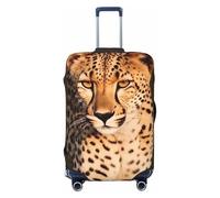 QMNEHJ Housse de protection pour bagages de voyage, motif guépard sauvage, élastique, anti-rayures, housse imperméable pour valises de 45,7 à 81,3 cm, Noir , M