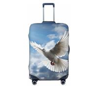 QMNEHJ Housse de protection pour bagages de voyage Peace Dove - Élastique - Anti-rayures - Étanche - Convient aux valises de 45,7 à 81,3 cm, Noir , S