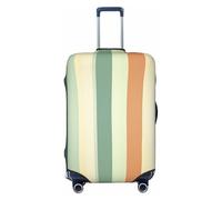 QMNEHJ Housse de protection pour bagages de voyage rétro à rayures élastiques anti-rayures pour valises de 45,7 à 81,3 cm, Noir , M
