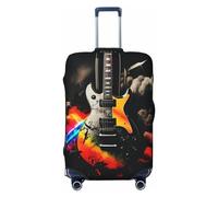 QMNEHJ Housse de protection pour bagages de voyage Rock Music - Élastique - Anti-rayures - Étanche - Convient aux valises de 45,7 à 81,3 cm, Noir , XL
