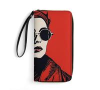 QMNLKH Portefeuille en cuir imprimé chat blanc élégant et durable : un sac de rangement indispensable pour les vacances, adapté pour ranger des cartes d'identité, diverses cartes et de la monnaie