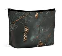 QMNLKH Trousse de maquillage de voyage pour femme - Affiche de dinosaure - Portable - Convient pour les vacances et les voyages, Bouquet de noix de pin, Taille unique