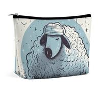 QMNLKH Trousse de maquillage de voyage pour femme - Deux papillons au coucher du soleil - Trousse de maquillage portable - Convient pour les vacances et les voyages, Dormez bien dessiné à la main