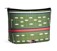 QMNLKH Trousse de maquillage de voyage pour femme - Motif drapeau américain - Portable - Convient pour les vacances et les voyages, Ballon de football américain, Taille unique