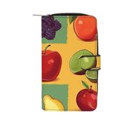 QMNRTK Art Style Portefeuille en cuir véritable minimaliste avec blocage RFID pour cartes de crédit et porte-clés pour homme et femme, 19,7 x 11 x 3,5 cm, Style :, 19.7x11x3.5cm