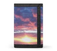 QMNRTK at Morning - Portefeuille fin à triple pli, portefeuille fin personnalisé gravé RFID pour homme et femme, style, taille unique, Style :, Taille unique