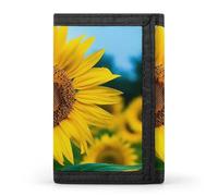 QMNRTK Beutiful Portefeuille à triple volet en forme de tournesol - Portefeuille fin personnalisé gravé RFID pour homme et femme - Style - Taille unique, Style :, Taille unique