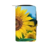 QMNRTK Beutiful Portefeuille pour cartes de crédit en forme de tournesol avec blocage RFID en cuir véritable minimaliste avec poche avant pour homme et femme, style, 19,7 x 11 x 3,5 cm, Style :,