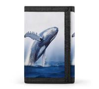 QMNRTK Blue Whale Portefeuille fin à triple pli avec gravure RFID pour homme et femme, style, taille unique, Style :, Taille unique