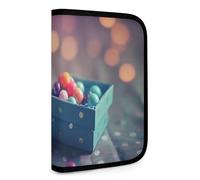 QMNRTK Boîte cadeau bleue multifonction compact portefeuille solide pour carte de crédit Portefeuille en cuir avec fermeture éclair blocage RFID Portefeuille à deux volets pour homme et femme, style,