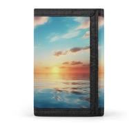 QMNRTK Calm at The Sunset Portefeuille à triple volet, portefeuille fin personnalisé gravé RFID pour homme et femme, style, taille unique, Style :, Taille unique