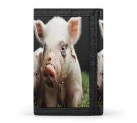 QMNRTK Cleanest Animals Portefeuille fin à triple pli, portefeuille fin personnalisé gravé RFID pour homme et femme, style, taille unique, Style :, Taille unique